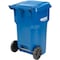 Global Industrial Mobile Heavy Duty Trash Container, 65 Gallon, Blue 237279BL - alternate 7